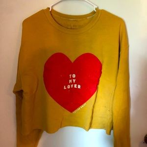 Taylor Swift To My Lover Cropped Fleece